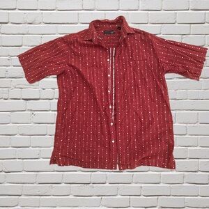 Men’s rust short sleeve button down